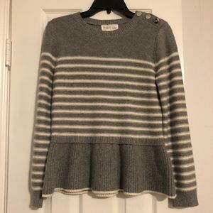 Kate Spade New York Stripe Peplum Sweater